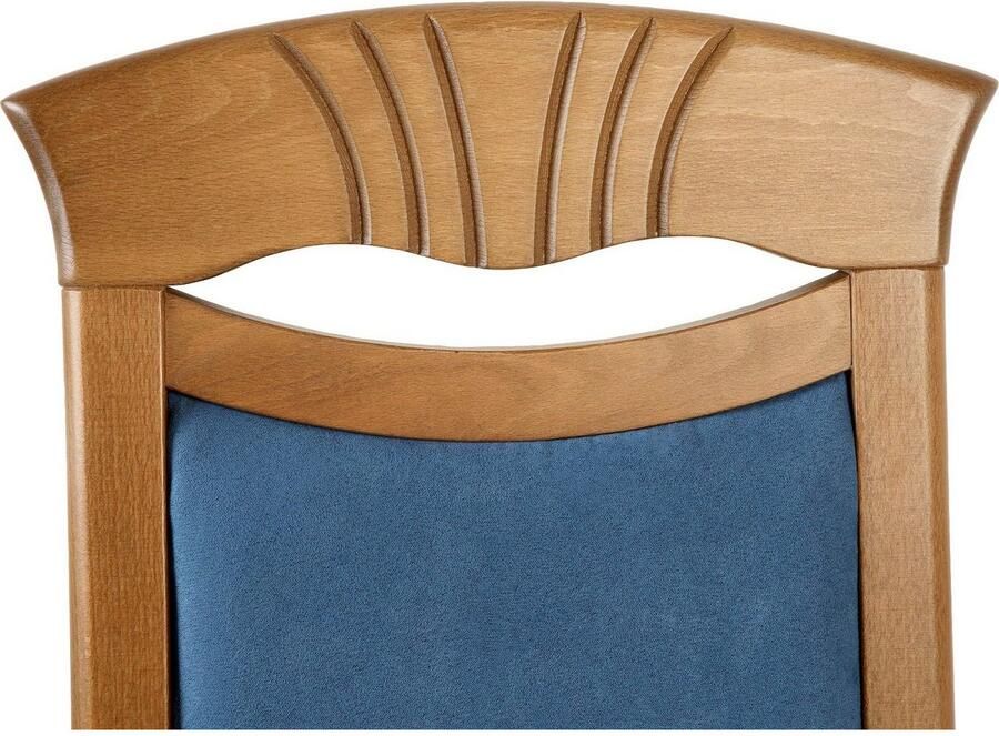 Home affaire Eetkamerstoel Franz slijtvast microvezel onderstel beuken naturel of wit houten stoel (set 2 stuks) - Foto 2