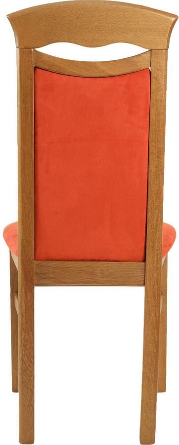 Home affaire Eetkamerstoel Franz slijtvast microvezel onderstel beuken naturel of wit houten stoel (set 2 stuks) - Foto 6