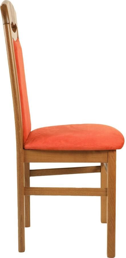 Home affaire Eetkamerstoel Franz slijtvast microvezel onderstel beuken naturel of wit houten stoel (set 2 stuks) - Foto 4