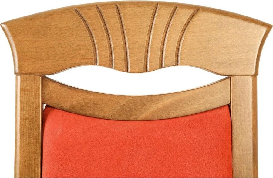 Home affaire Eetkamerstoel Franz slijtvast microvezel onderstel beuken naturel of wit houten stoel (set 2 stuks) - Foto 2