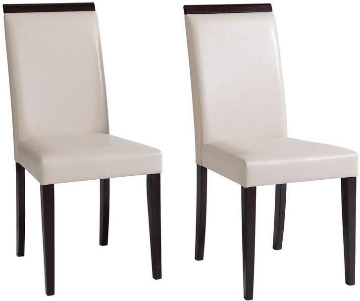 Home affaire Eetkamerstoel Genova van mooi imitatieleer in verschillende kleuren zithoogte 46 cm (set 2 stuks) - Foto 5