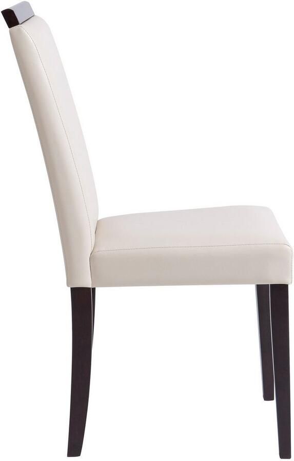Home affaire Eetkamerstoel Genova van mooi imitatieleer in verschillende kleuren zithoogte 46 cm (set 2 stuks) - Foto 4