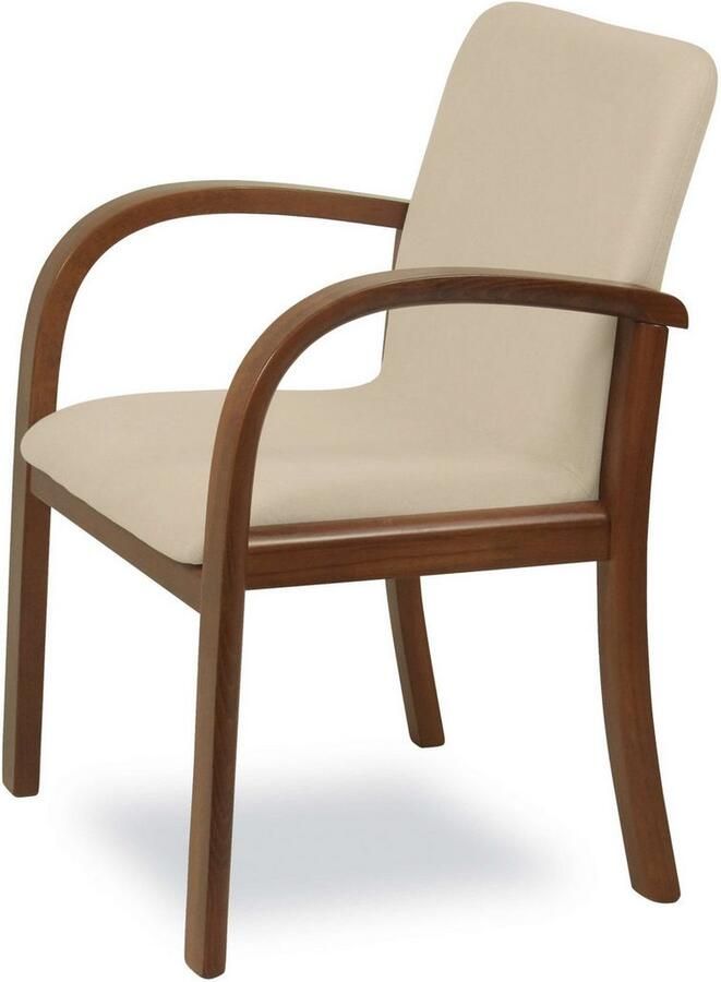 Home affaire Eetkamerstoel LINA707 eetkamerstoel Vlekafstotende stof massief houten frame stoomgebogen (1 stuk) - Foto 4