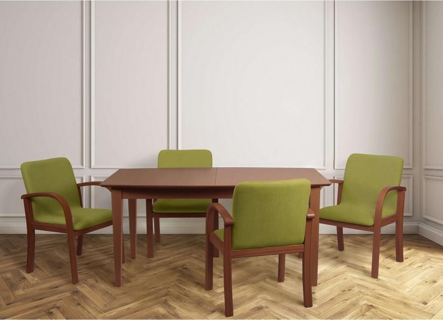 Home affaire Eetkamerstoel LINA707 eetkamerstoel Vlekafstotende stof massief houten frame stoomgebogen (1 stuk) - Foto 5