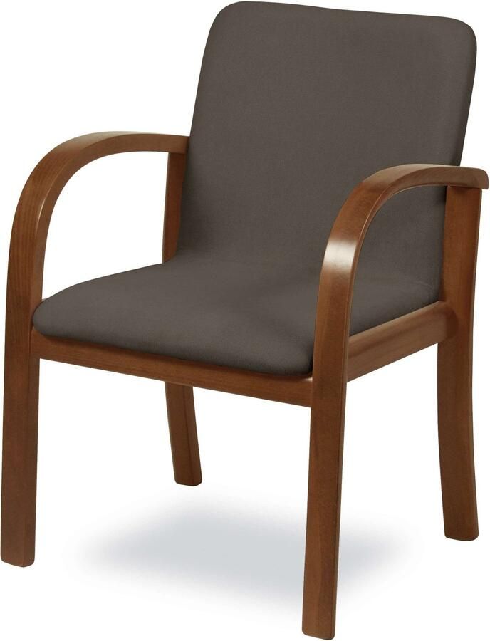 Home affaire Eetkamerstoel LINA707 eetkamerstoel Vlekafstotende stof massief houten frame stoomgebogen (1 stuk) - Foto 7