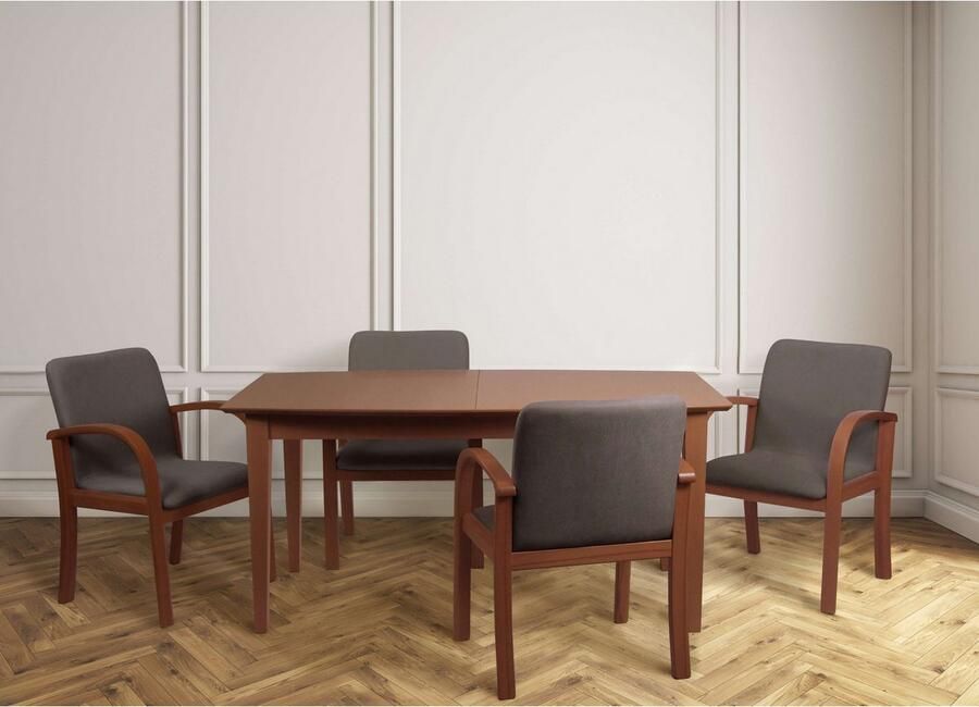 Home affaire Eetkamerstoel LINA707 eetkamerstoel Vlekafstotende stof massief houten frame stoomgebogen (1 stuk) - Foto 5