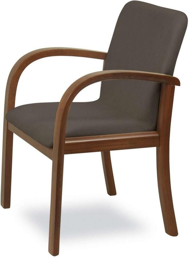 Home affaire Eetkamerstoel LINA707 eetkamerstoel Vlekafstotende stof massief houten frame stoomgebogen (1 stuk) - Foto 4