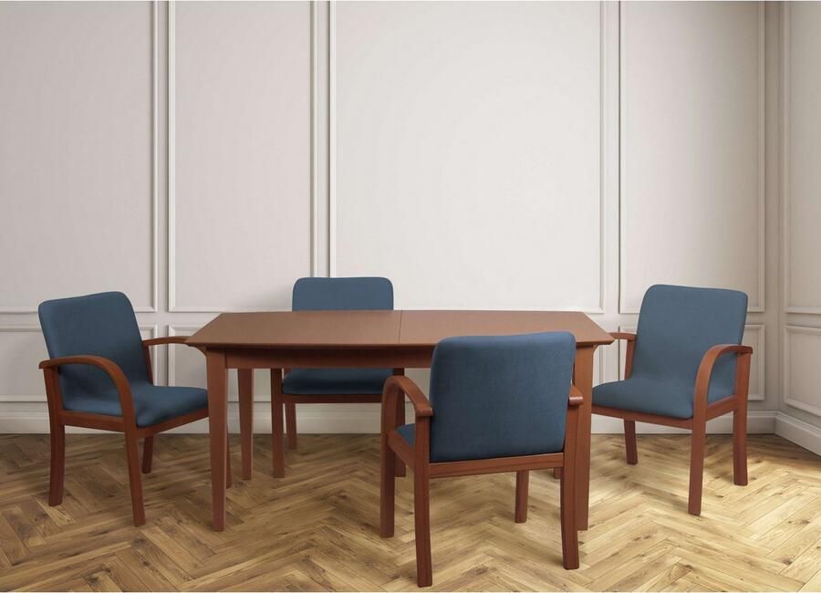 Home affaire Eetkamerstoel LINA707 eetkamerstoel Vlekafstotende stof massief houten frame stoomgebogen (1 stuk) - Foto 5