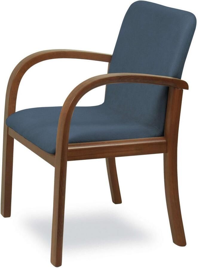 Home affaire Eetkamerstoel LINA707 eetkamerstoel Vlekafstotende stof massief houten frame stoomgebogen (1 stuk) - Foto 4