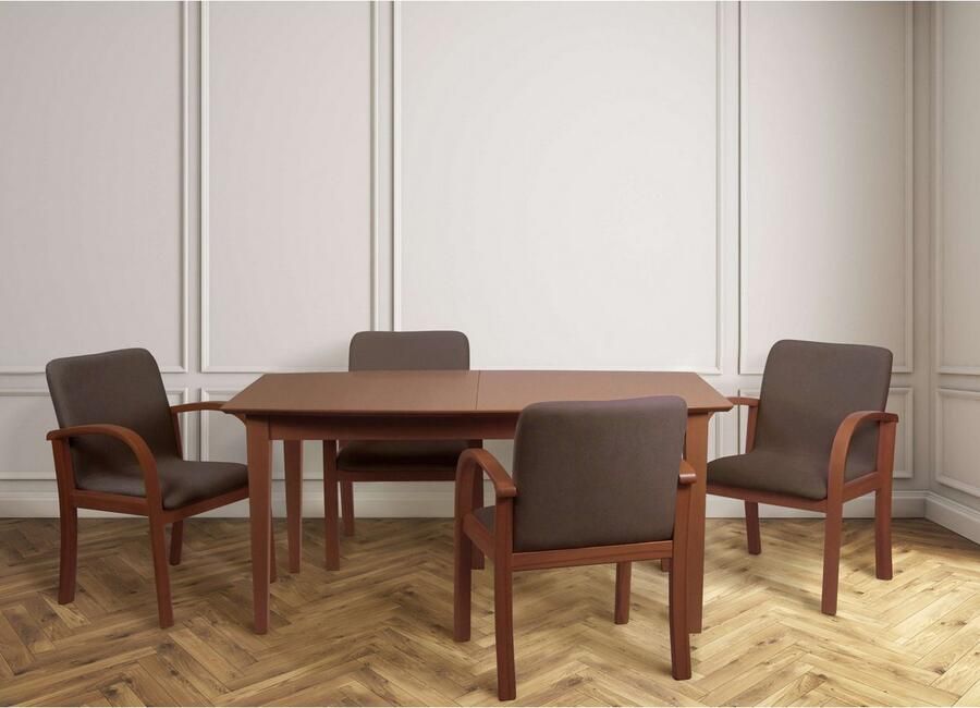 Home affaire Eetkamerstoel LINA707 eetkamerstoel Vlekafstotende stof massief houten frame stoomgebogen (1 stuk) - Foto 5