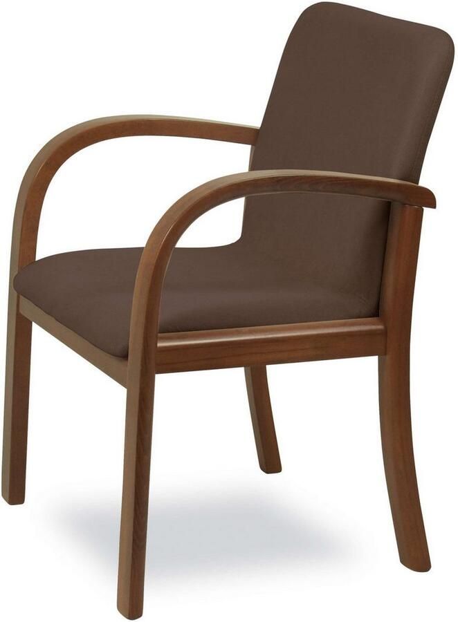 Home affaire Eetkamerstoel LINA707 eetkamerstoel Vlekafstotende stof massief houten frame stoomgebogen (1 stuk) - Foto 4