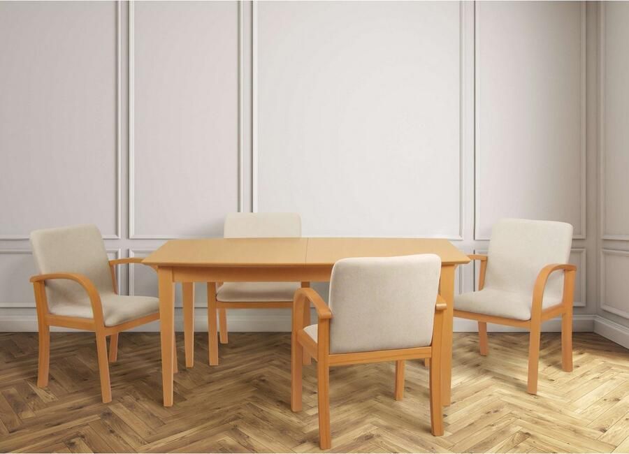 Home affaire Eetkamerstoel LINA707 Extra-comfort vlekbestendig weefsel massief hout (1 stuk) - Foto 5