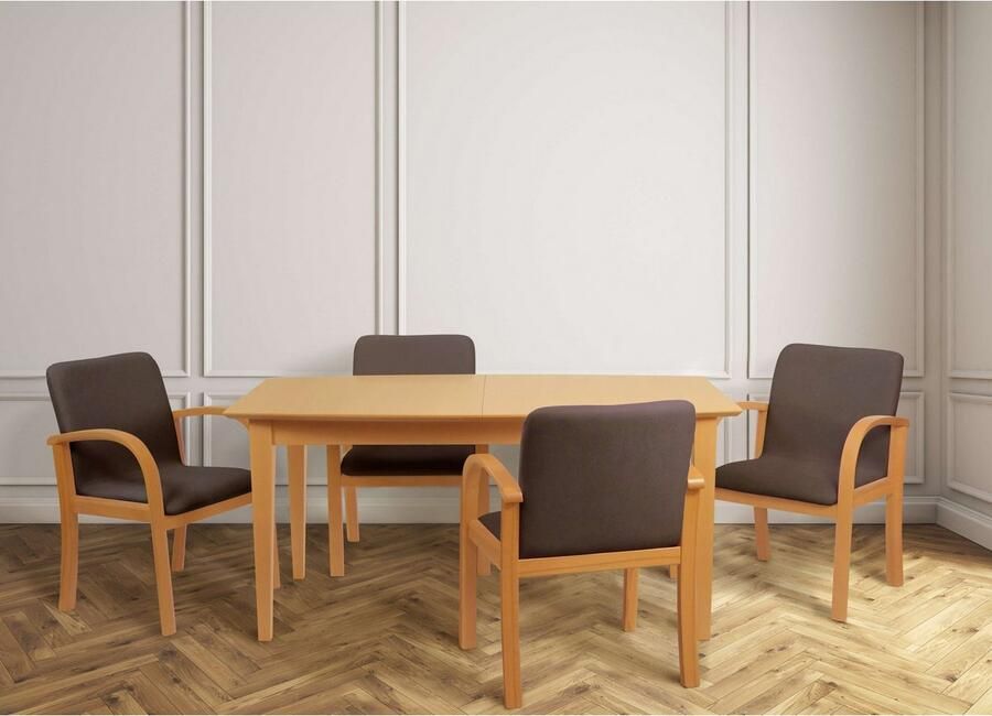 Home affaire Eetkamerstoel LINA707 Extra-comfort vlekbestendig weefsel massief hout (1 stuk) - Foto 5