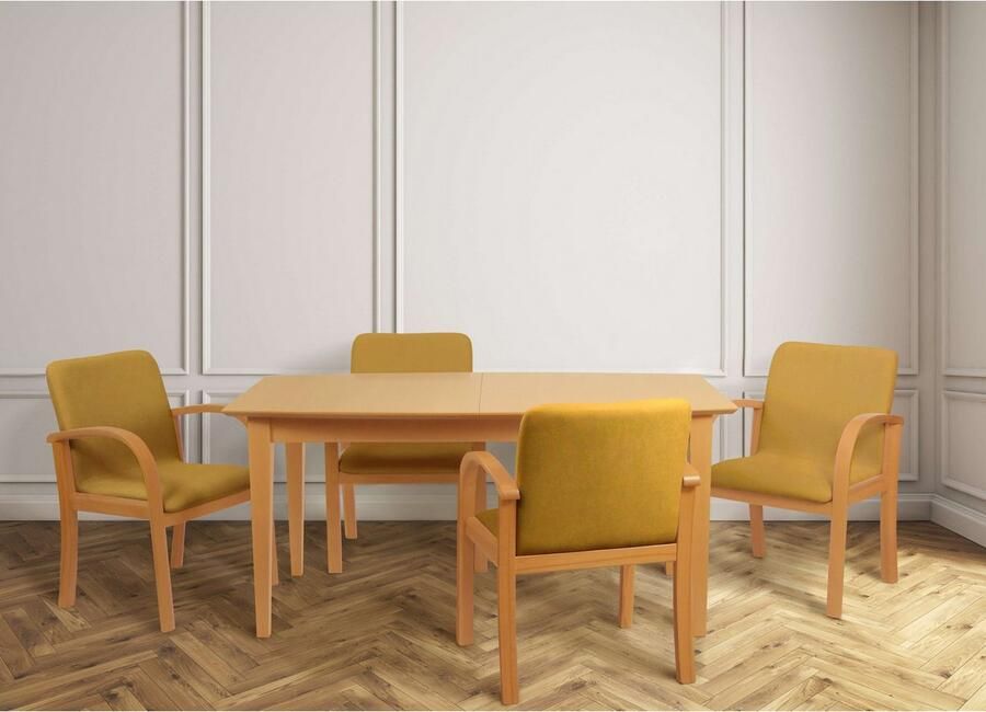 Home affaire Eetkamerstoel LINA707 Extra-comfort vlekbestendig weefsel massief hout (1 stuk) - Foto 5