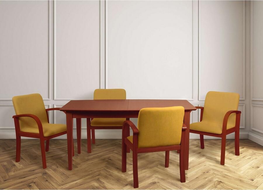 Home affaire Eetkamerstoel LINA707 Extra-comfort vlekbestendig weefsel massief hout (1 stuk) - Foto 5