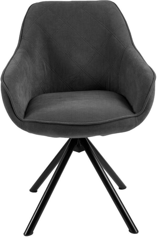 Home affaire Eetkamerstoel Lorena Draaistoel met massief houten frame armleuningstoel - Foto 3