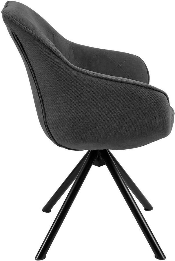 Home affaire Eetkamerstoel Lorena Draaistoel met massief houten frame armleuningstoel - Foto 2