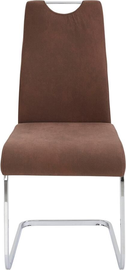 Home affaire Eetkamerstoel Milano (2 of 4 stuks) bekleding in microvezel of koord sledestoel (set) - Foto 7