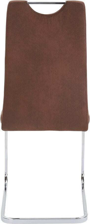 Home affaire Eetkamerstoel Milano (2 of 4 stuks) bekleding in microvezel of koord sledestoel (set) - Foto 8
