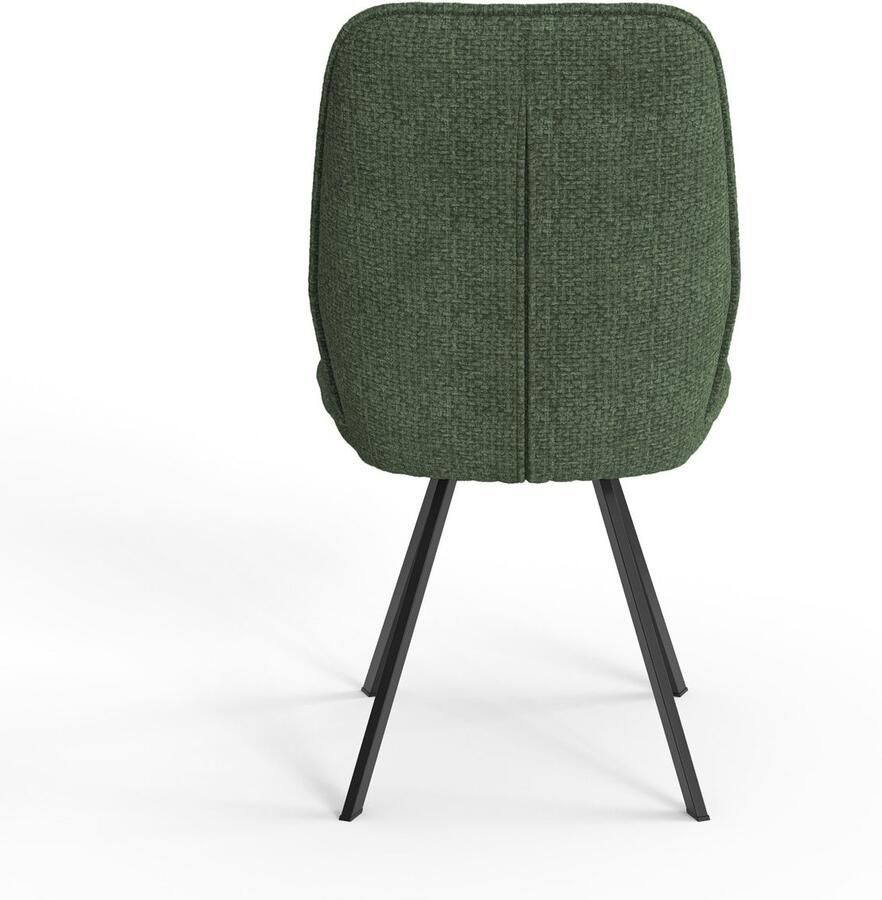 Home affaire Eetkamerstoel Mily eetstoel woonstoel gestoffeerde stoel 4-pootstoel (set 2 stuks) - Foto 8