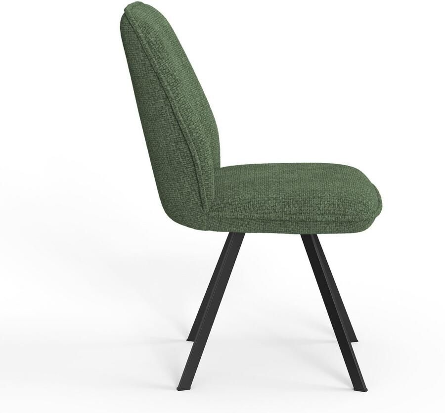 Home affaire Eetkamerstoel Mily eetstoel woonstoel gestoffeerde stoel 4-pootstoel (set 2 stuks) - Foto 4