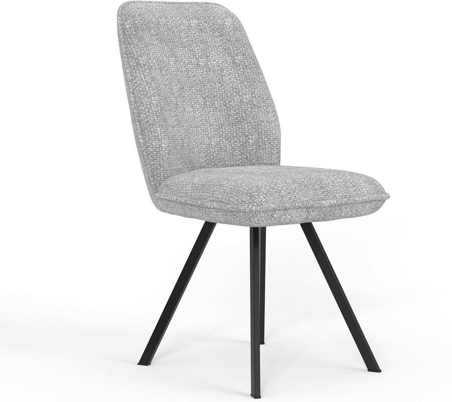 Home affaire Eetkamerstoel Mily eetstoel woonstoel gestoffeerde stoel 4-pootstoel (set 2 stuks) - Foto 5