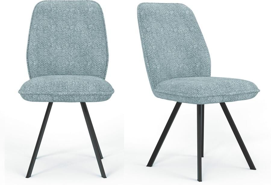 Home affaire Eetkamerstoel Mily eetstoel woonstoel gestoffeerde stoel 4-pootstoel (set 2 stuks) - Foto 8