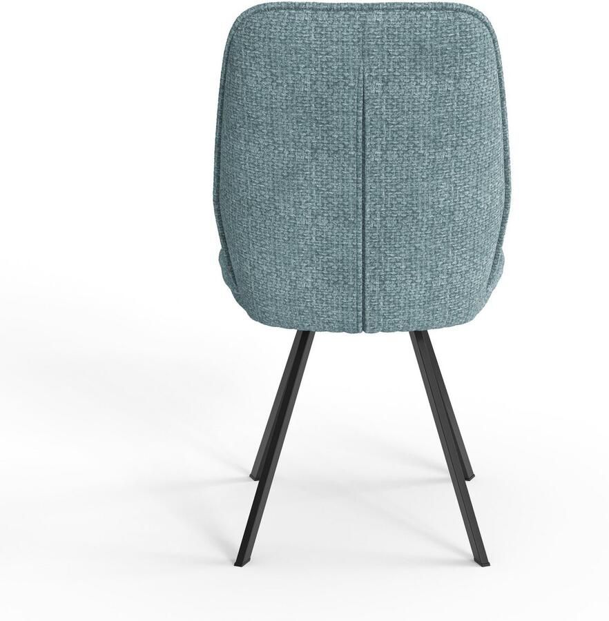 Home affaire Eetkamerstoel Mily eetstoel woonstoel gestoffeerde stoel 4-pootstoel (set 2 stuks) - Foto 2