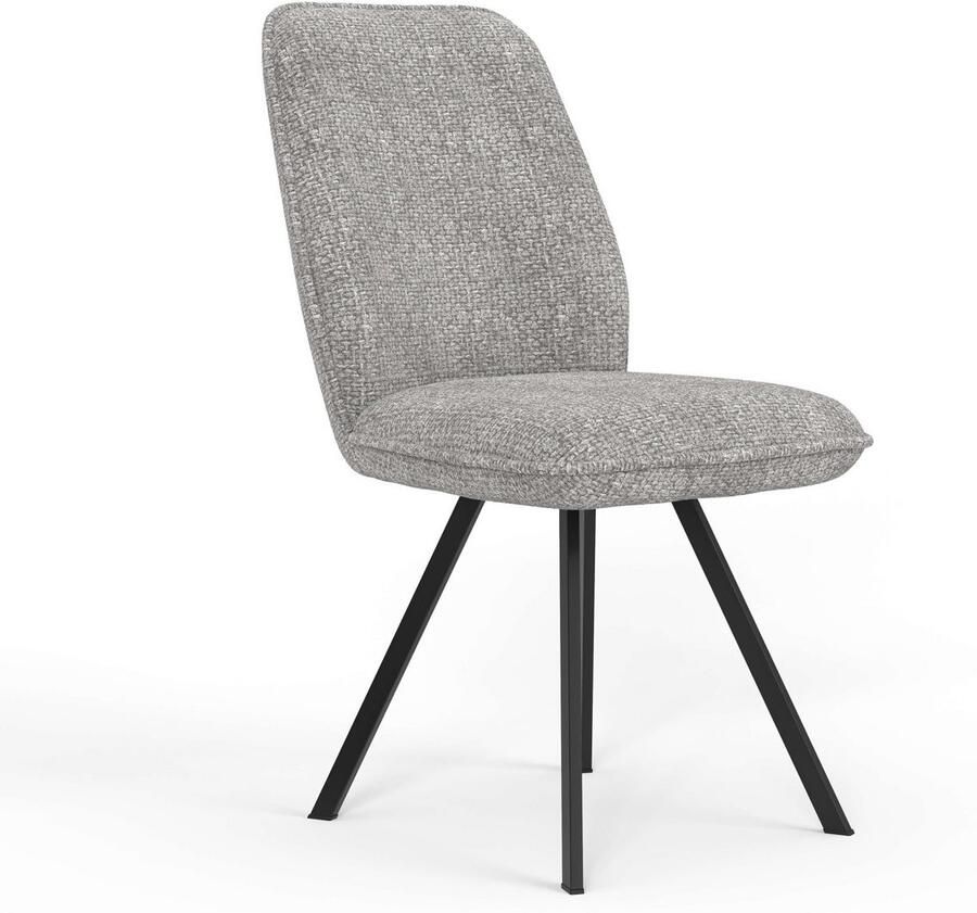 Home affaire Eetkamerstoel Mily eetstoel woonstoel gestoffeerde stoel 4-pootstoel (set 2 stuks) - Foto 4