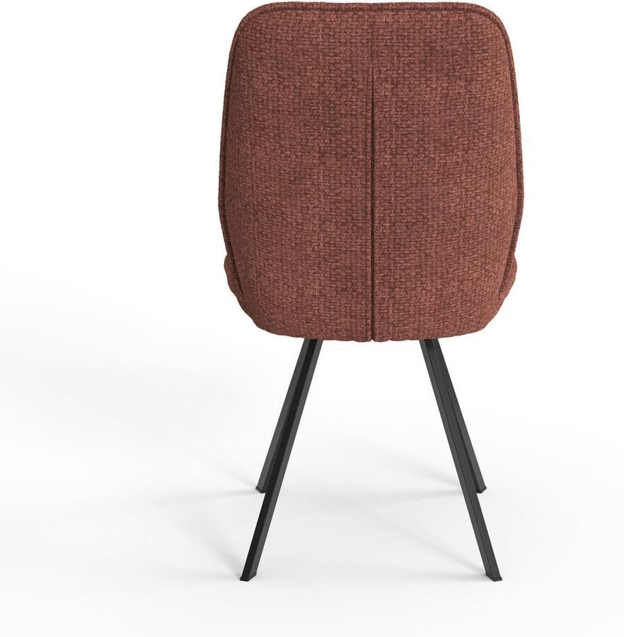 Home affaire Eetkamerstoel Mily eetstoel woonstoel gestoffeerde stoel 4-pootstoel (set 2 stuks) - Foto 2