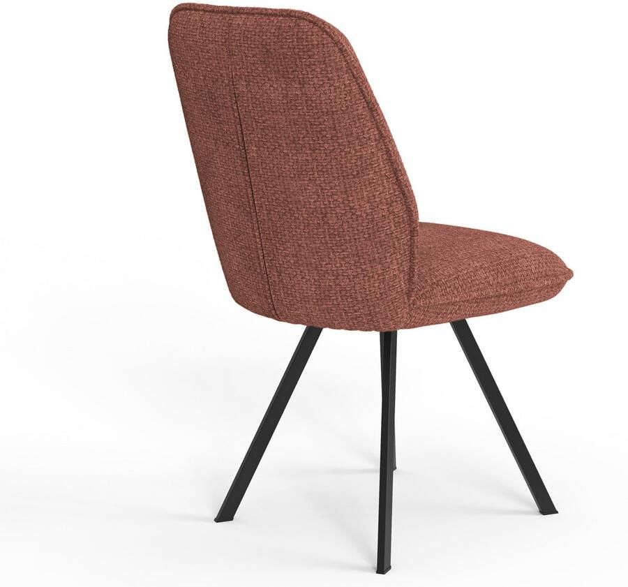 Home affaire Eetkamerstoel Mily eetstoel woonstoel gestoffeerde stoel 4-pootstoel (set 2 stuks) - Foto 4