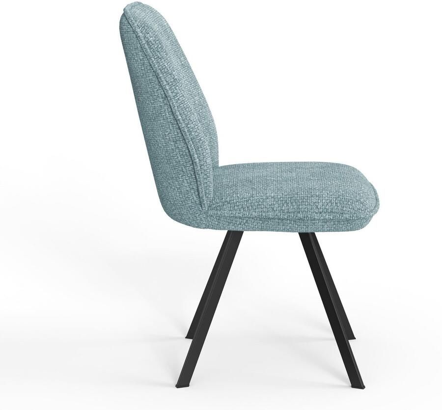 Home affaire Eetkamerstoel Mily eetstoel woonstoel gestoffeerde stoel 4-pootstoel (set 2 stuks) - Foto 4