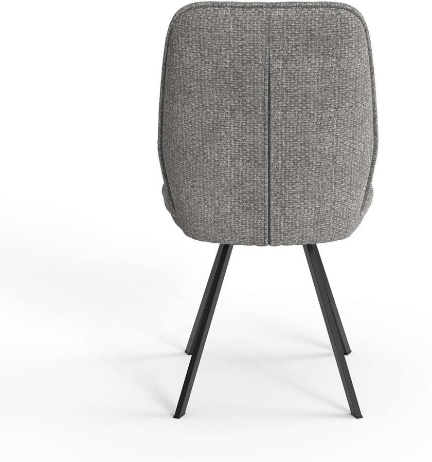 Home affaire Eetkamerstoel Mily eetstoel woonstoel gestoffeerde stoel 4-pootstoel (set 2 stuks) - Foto 5