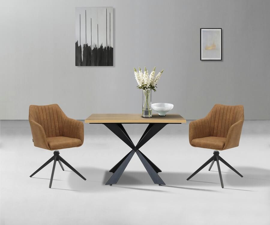 Home affaire Eetkamerstoel Naples TOPSELLER! OTTOs keuze Draaisteel met 360 graden draaifunctie hoogwaardige materialen onderhoudsvriendelijk (set 2 stuks) - Foto 10