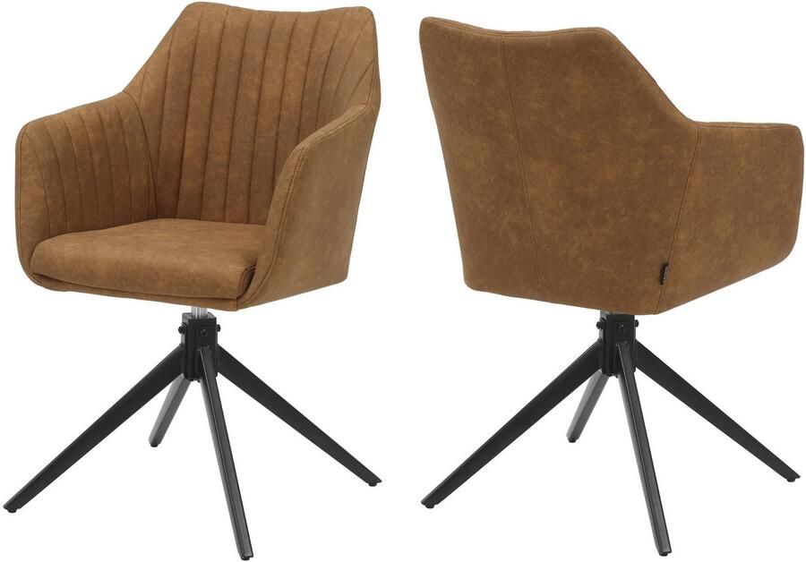 Home affaire Eetkamerstoel Naples TOPSELLER! OTTOs keuze Draaisteel met 360 graden draaifunctie hoogwaardige materialen onderhoudsvriendelijk (set 2 stuks) - Foto 5