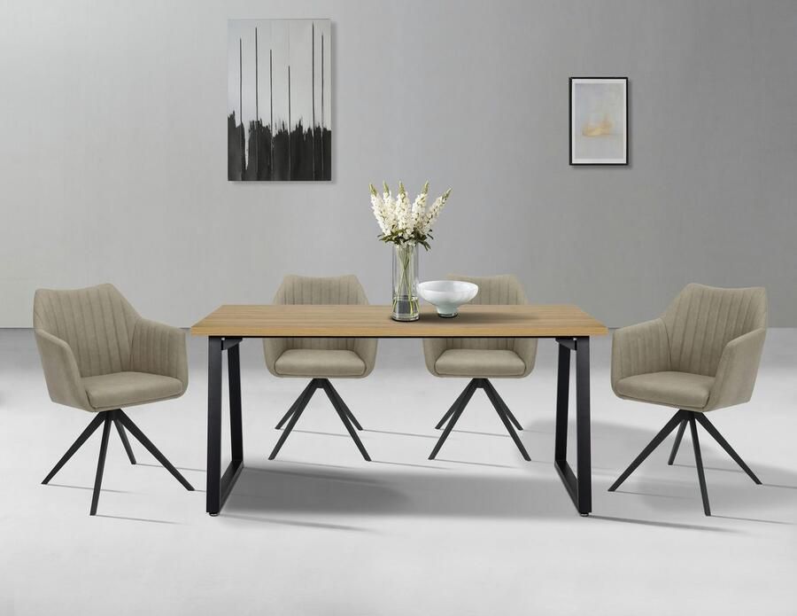 Home affaire Eetkamerstoel Naples TOPSELLER! OTTOs keuze Draaisteel met 360 graden draaifunctie hoogwaardige materialen onderhoudsvriendelijk (set 2 stuks) - Foto 5