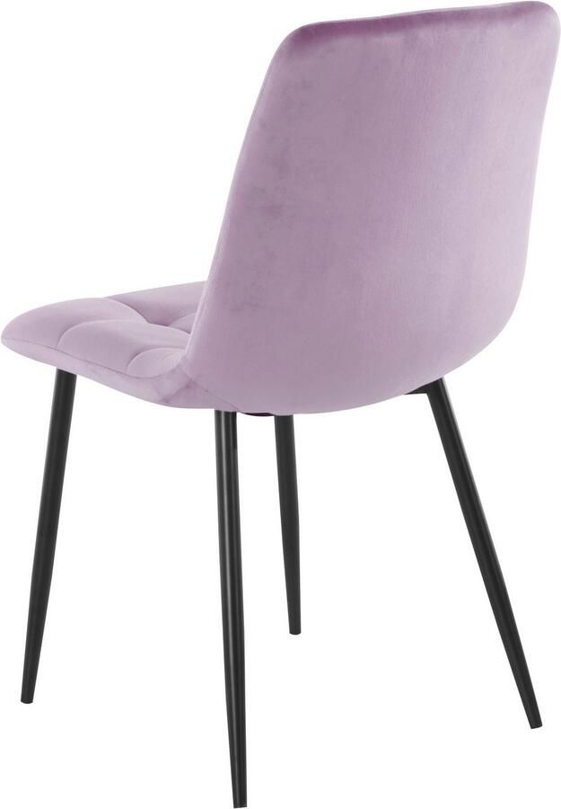 Home affaire Eetkamerstoel Parma Bekleding in fluwelen stof keukenstoel (set 2 stuks) - Foto 5