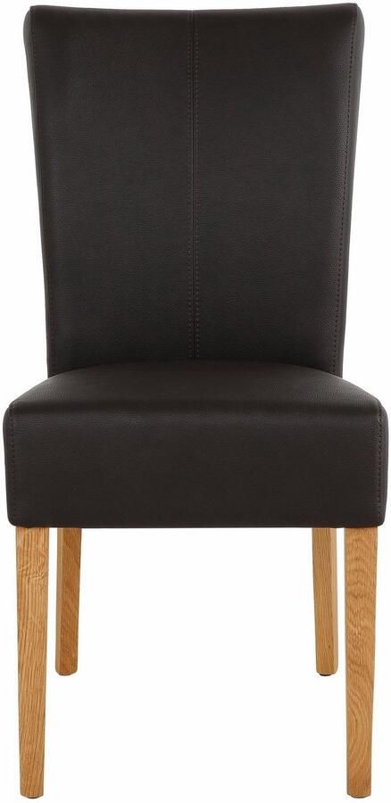 Home affaire Eetkamerstoel Queen Polsterstoel BESTSELLER verschillende type bekleding massief houten onderstel (set) - Foto 1