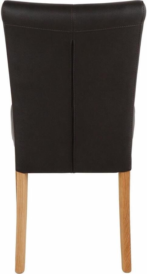 Home affaire Eetkamerstoel Queen Polsterstoel BESTSELLER verschillende type bekleding massief houten onderstel (set) - Foto 4