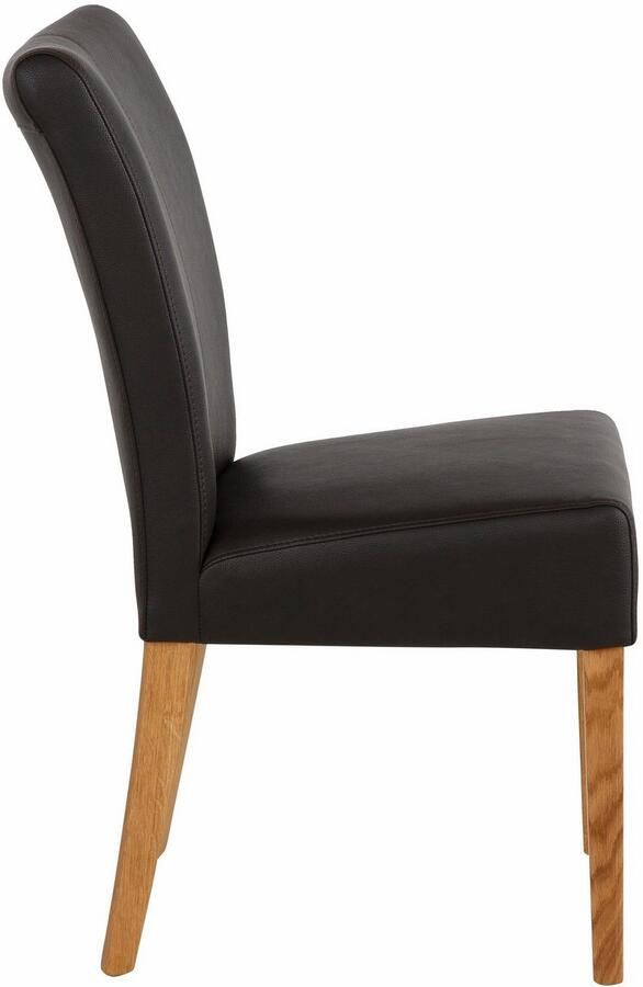 Home affaire Eetkamerstoel Queen Polsterstoel BESTSELLER verschillende type bekleding massief houten onderstel (set) - Foto 3