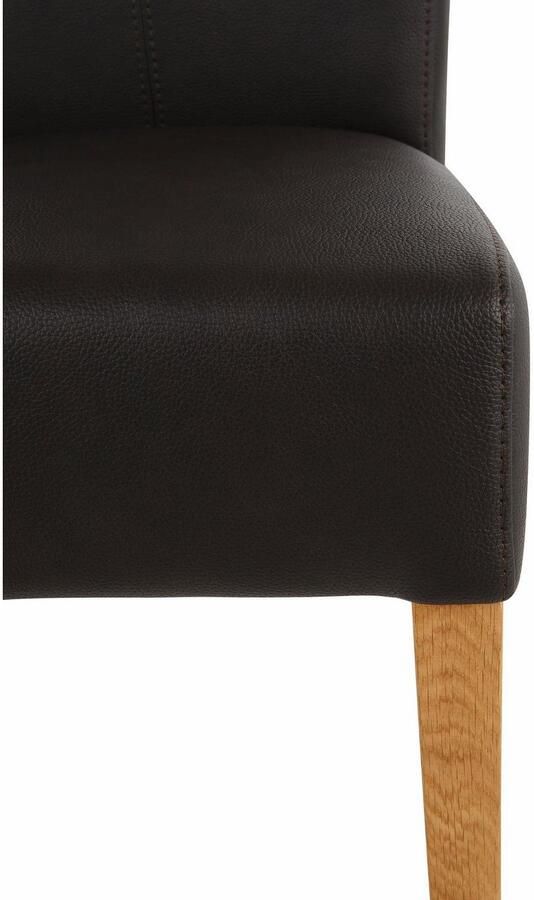 Home affaire Eetkamerstoel Queen Polsterstoel BESTSELLER verschillende type bekleding massief houten onderstel (set) - Foto 3