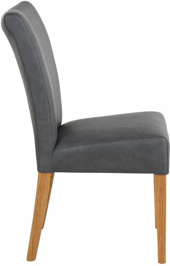 Home affaire Eetkamerstoel Queen Polsterstoel BESTSELLER verschillende type bekleding massief houten onderstel (set) - Foto 3