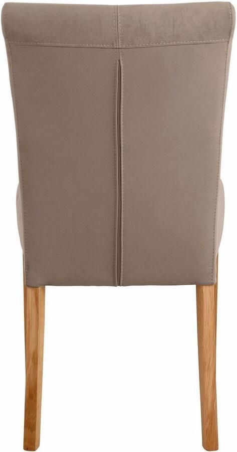 Home affaire Eetkamerstoel Queen Polsterstoel BESTSELLER verschillende type bekleding massief houten onderstel (set) - Foto 11
