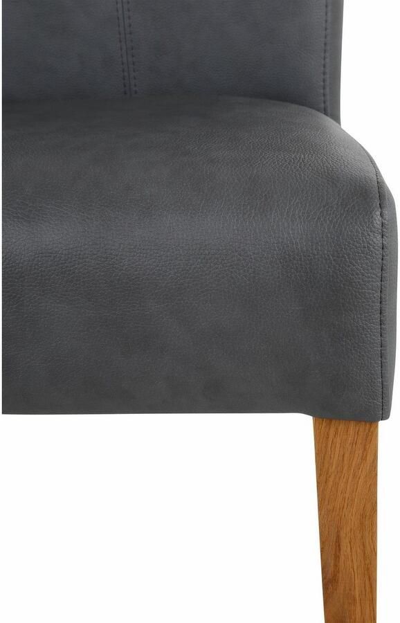 Home affaire Eetkamerstoel Queen Polsterstoel BESTSELLER verschillende type bekleding massief houten onderstel (set) - Foto 4