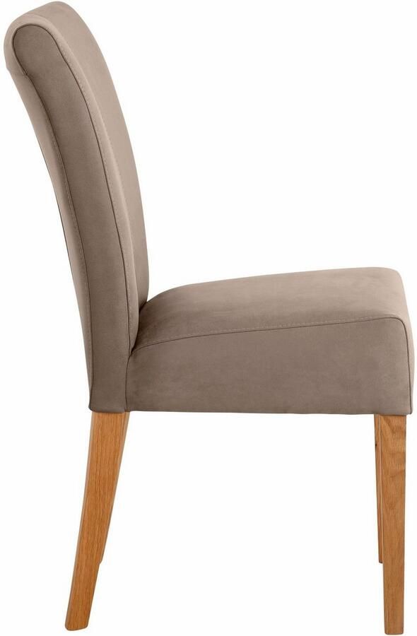 Home affaire Eetkamerstoel Queen Polsterstoel BESTSELLER verschillende type bekleding massief houten onderstel (set) - Foto 7