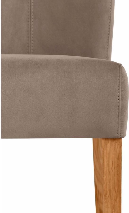 Home affaire Eetkamerstoel Queen Polsterstoel BESTSELLER verschillende type bekleding massief houten onderstel (set) - Foto 10
