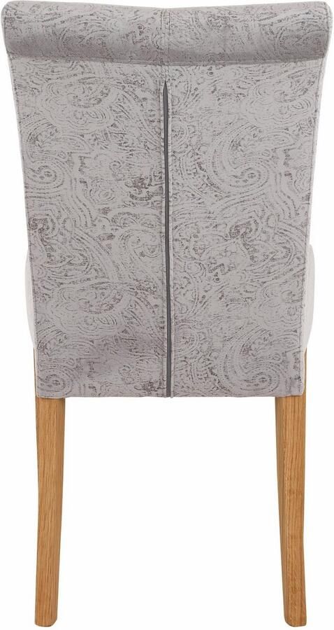Home affaire Eetkamerstoel Queen Polsterstoel BESTSELLER verschillende type bekleding massief houten onderstel (set) - Foto 4
