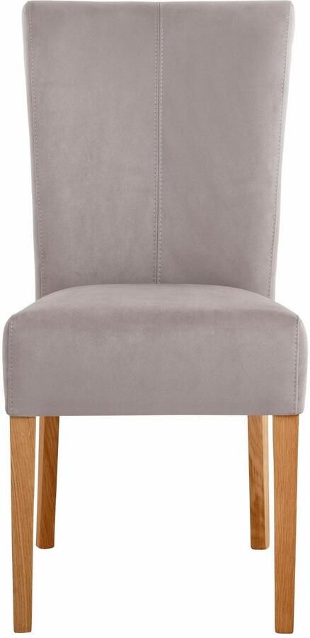 Home affaire Eetkamerstoel Queen Polsterstoel BESTSELLER verschillende type bekleding massief houten onderstel (set)