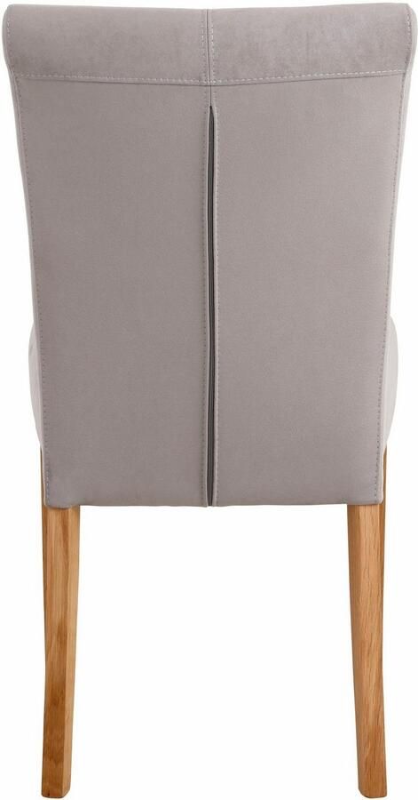 Home affaire Eetkamerstoel Queen Polsterstoel BESTSELLER verschillende type bekleding massief houten onderstel (set) - Foto 6