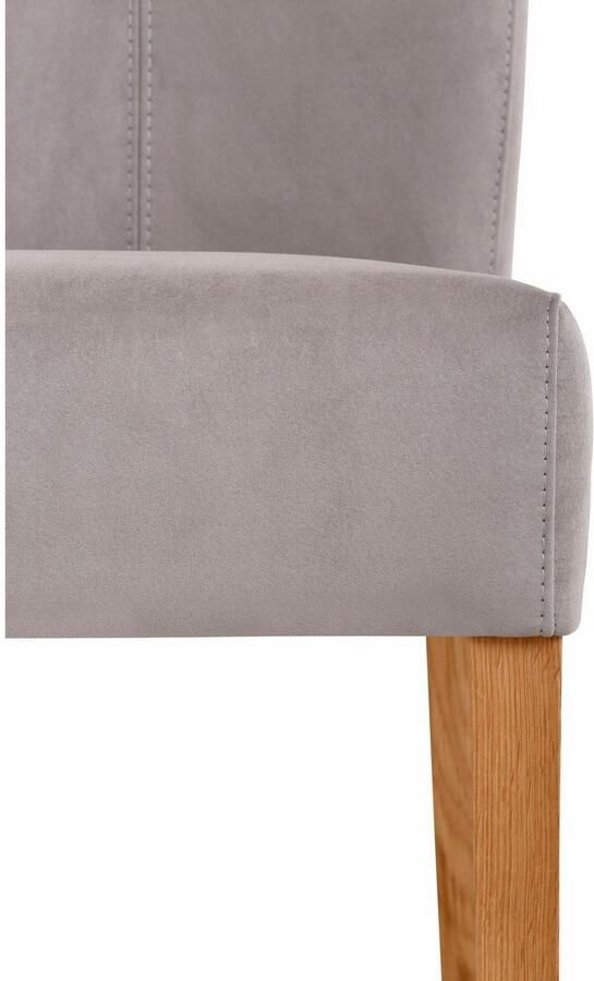 Home affaire Eetkamerstoel Queen Polsterstoel BESTSELLER verschillende type bekleding massief houten onderstel (set) - Foto 5